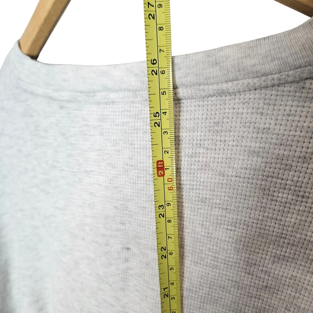 Polo Ralph Lauren Mens XL GrayCream Waffle Knit Thermal Long Sleeve Shirt Cotton